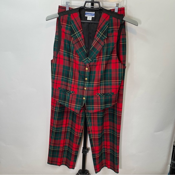 Pendleton Other - Vintage Pendleton Plaid Vest and Matching Trousers Size 14 Womens